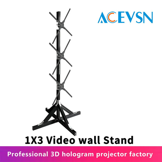 3pcs hologram projector video wall synchronization advertising hologram