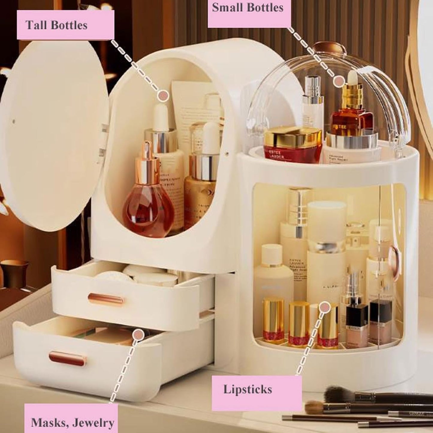 Makeup Organiser Storage Rotating Makeup Organizer Bo
