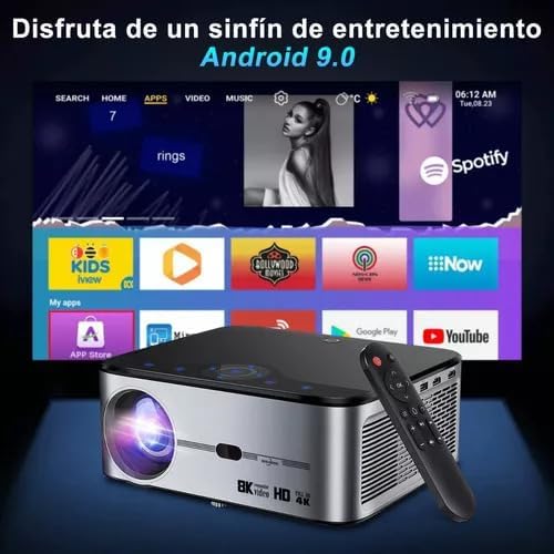 OOJODOQ Full HD 1080P Projector 4K 8K 700ANSI 15500Lumens