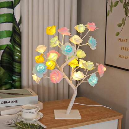 LED Table Lamp Rose Branche Light