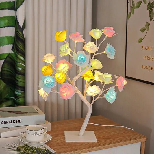 LED Table Lamp Rose Branche Light
