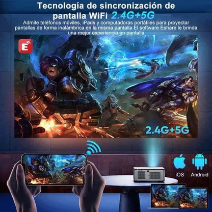 OOJODOQ Full HD 1080P Projector 4K 8K 700ANSI 15500Lumens