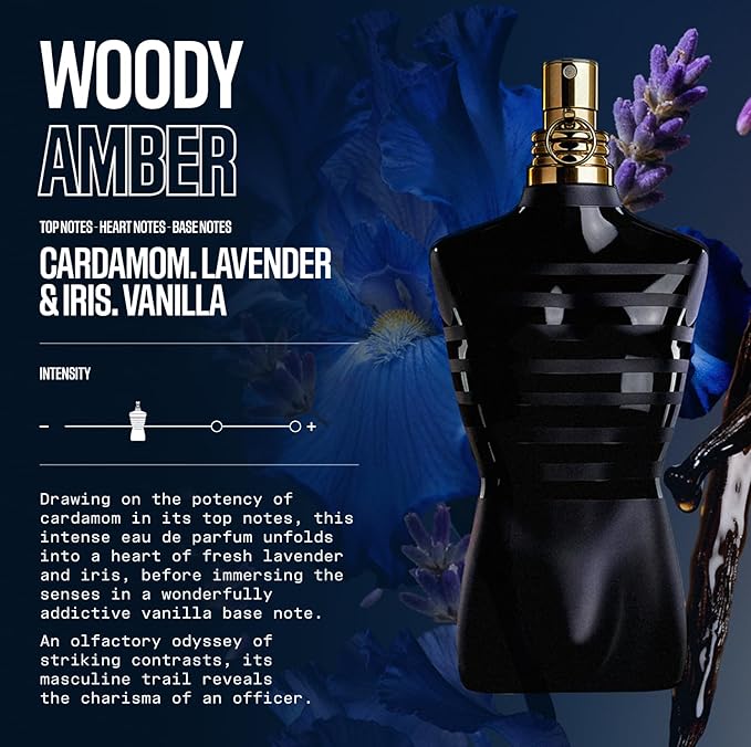Jean Paul Gaultier Le Male Le Parfum - Amber Woody Eau de Parfum Intense for Men Fragrance