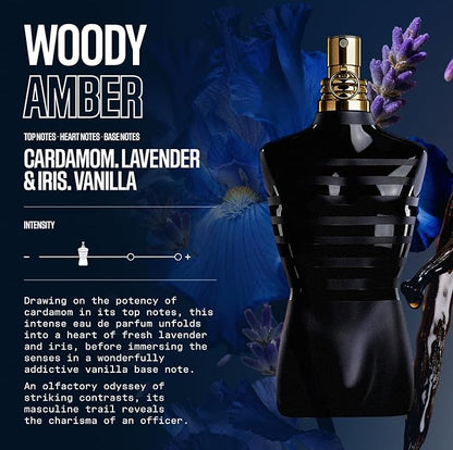 Jean Paul Gaultier Le Male Le Parfum - Amber Woody Eau de Parfum Intense for Men Fragrance