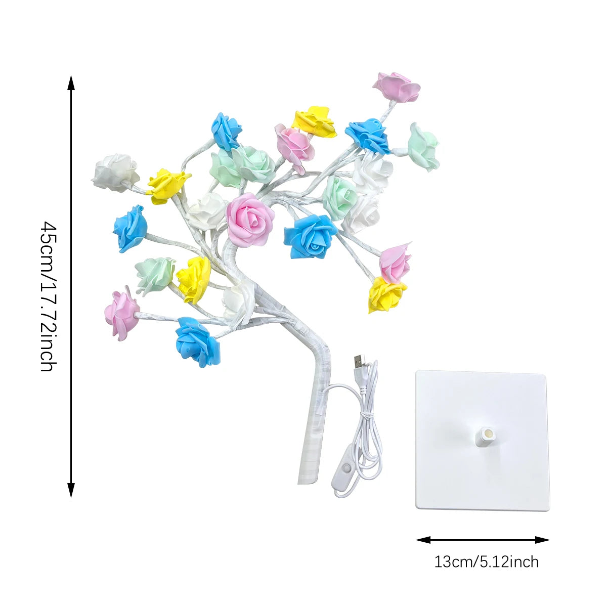 LED Table Lamp Rose Branche Light