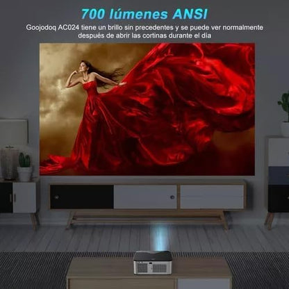 OOJODOQ Full HD 1080P Projector 4K 8K 700ANSI 15500Lumens