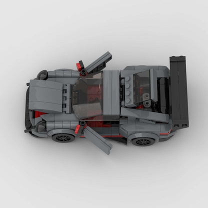 374PCS Gray Sports Car  Building Blocks,Speed Champions Cars Blocks Building Sets Toys